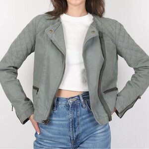 GAP Gray Cotton Bomber Jacket